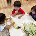 7月10日　「とうもろこし🌽皮剥き」